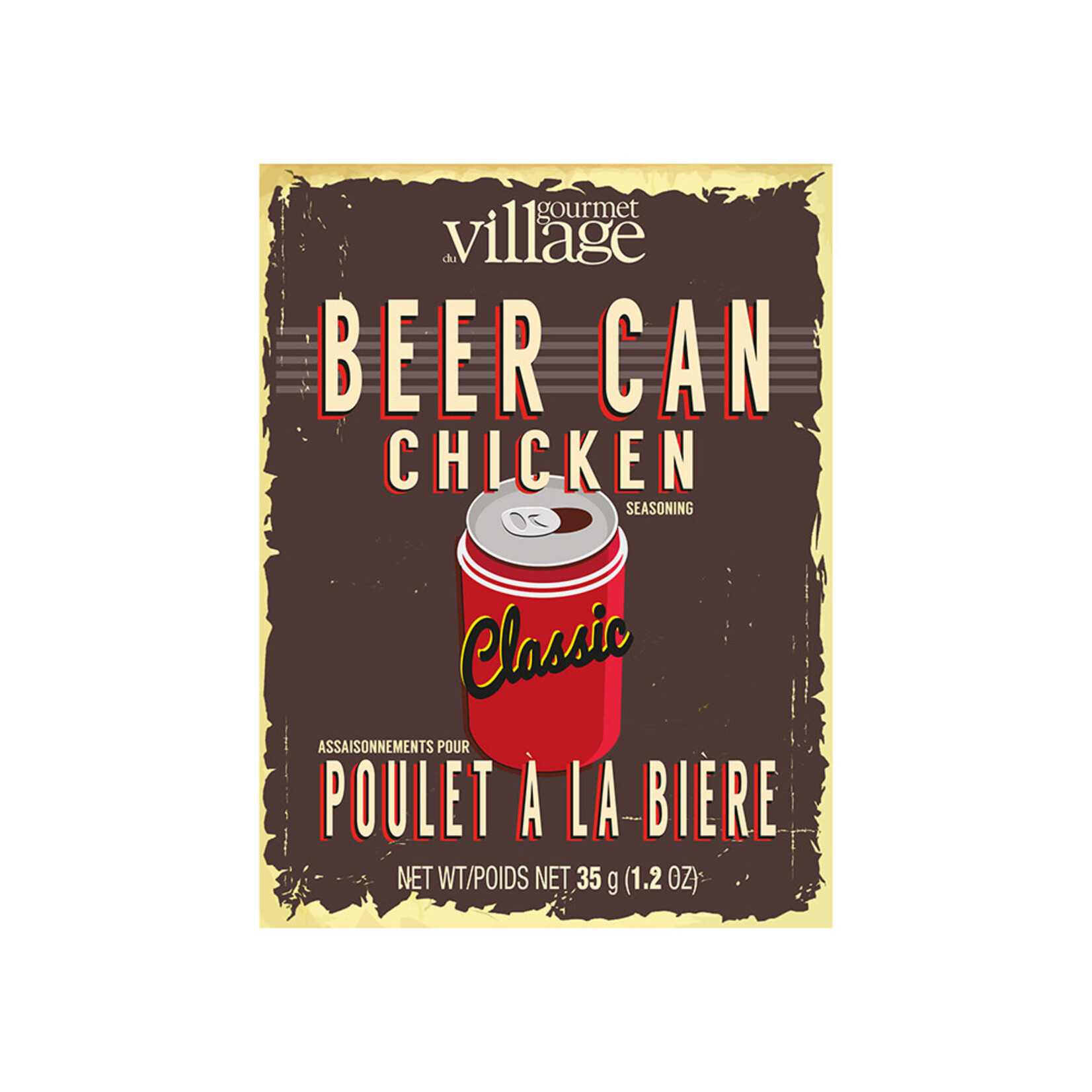 Gourmet Village Beer Can Chicken Seasoning Can | Gourmet Village