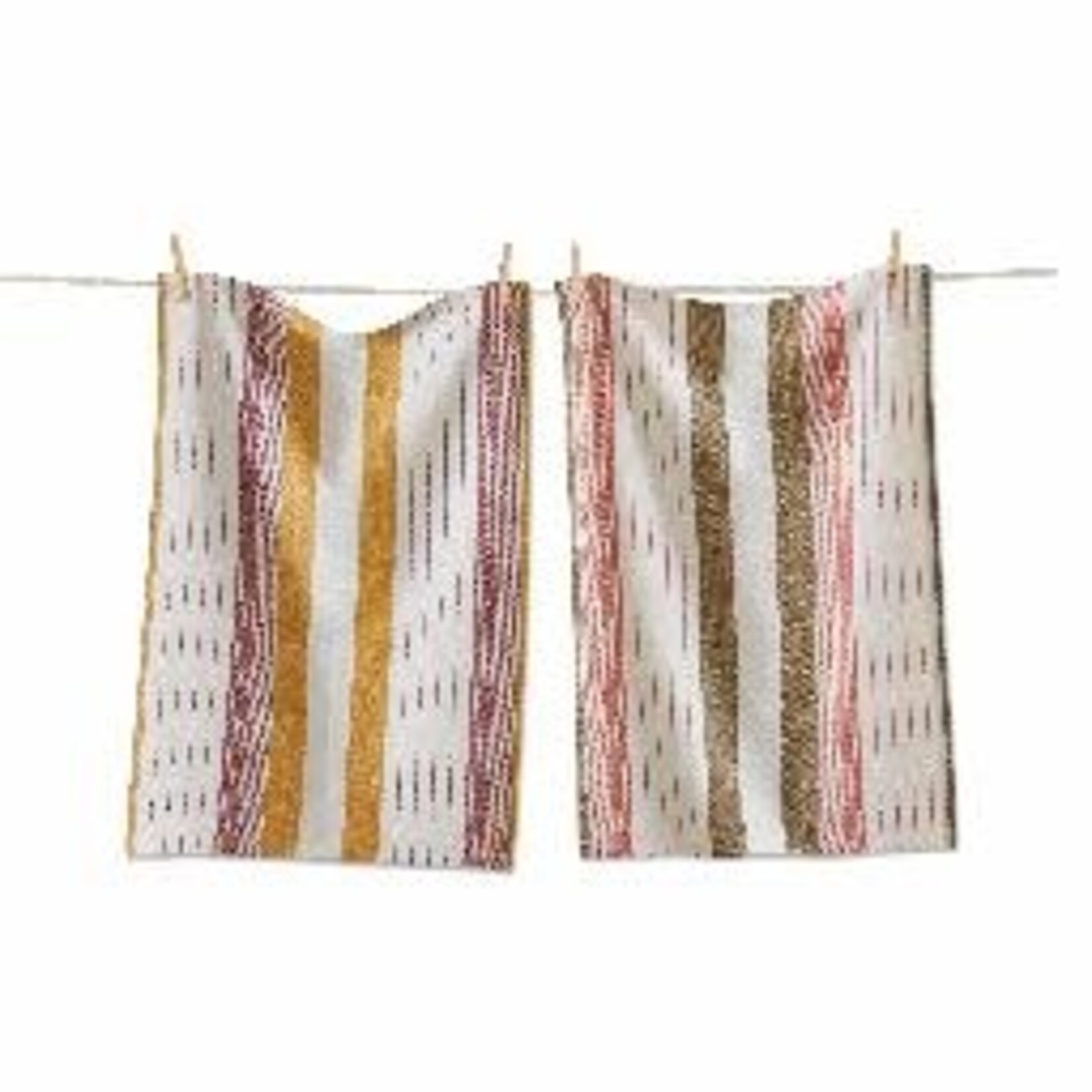 Tag AUTUMNAL STRIPE DISHTOWEL S/2