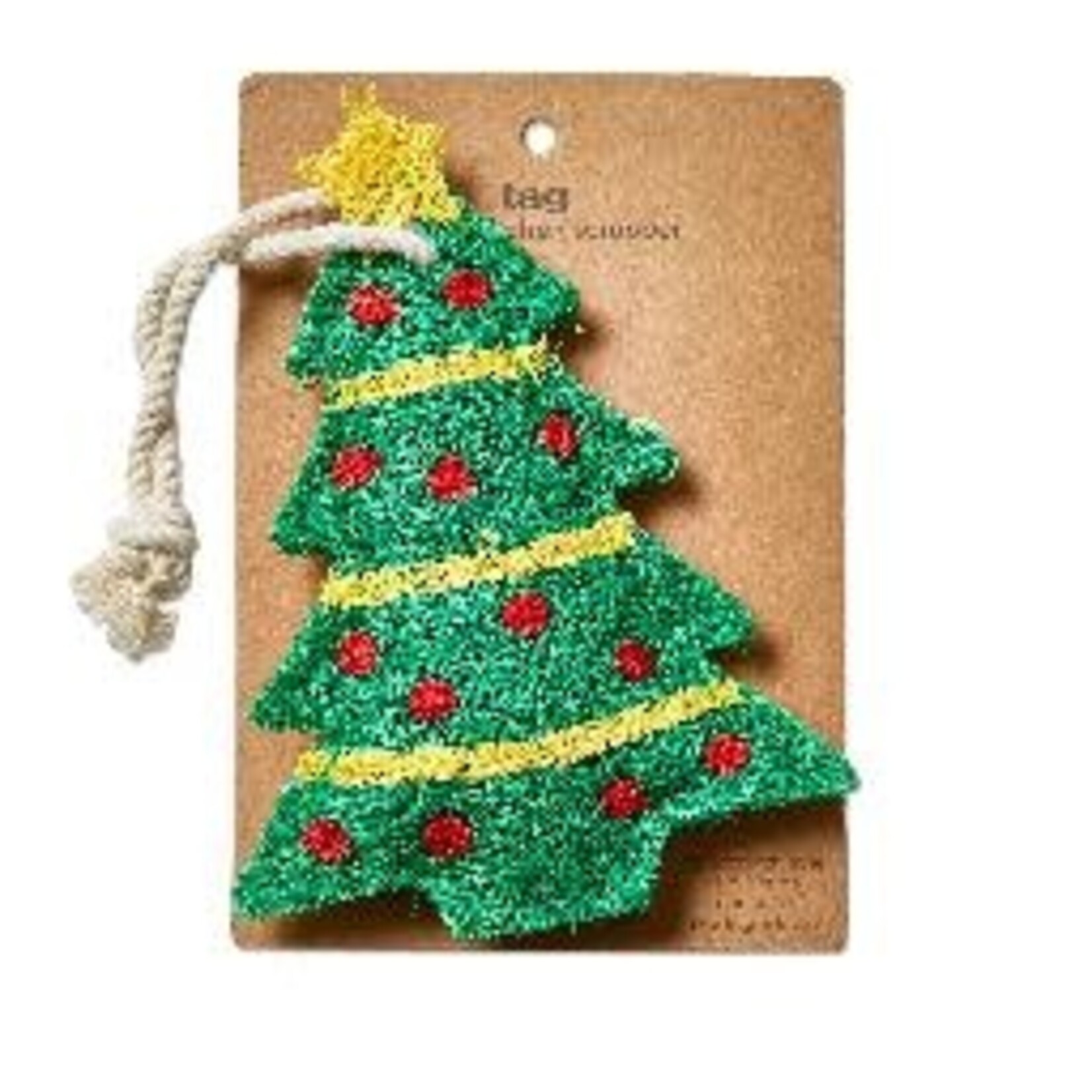 Tag CHRISTMAS TREE LOOFAH SCRUBBER