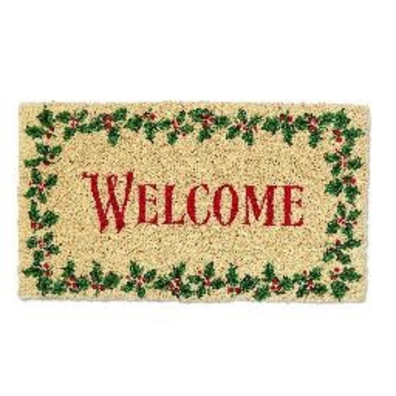 Tag WELCOME HOLLY LEAF COIR MAT