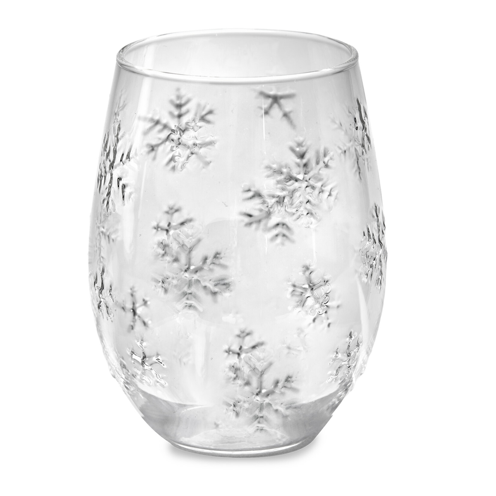 Tag Stemless Wine Glass - Snowflake | Tag