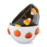 Tag PUMPKIN & CANDY CORN SNACK BOWL ASMT/2