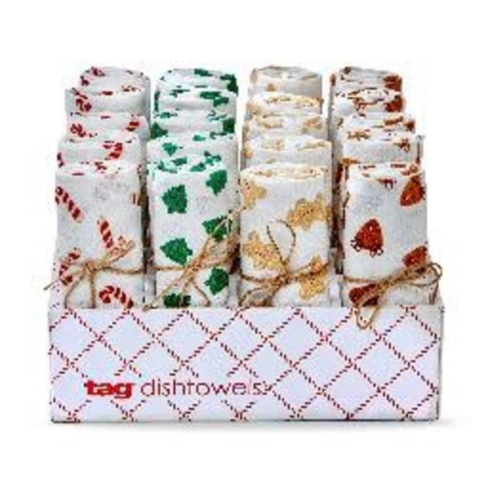 Tag Flour Sack Dishtowel Assortment/20 + CDU - Sweetest Xmas | Tag
