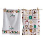 Tag Dishtowel Set/2 - Christmas Calories Don't Count | Tag