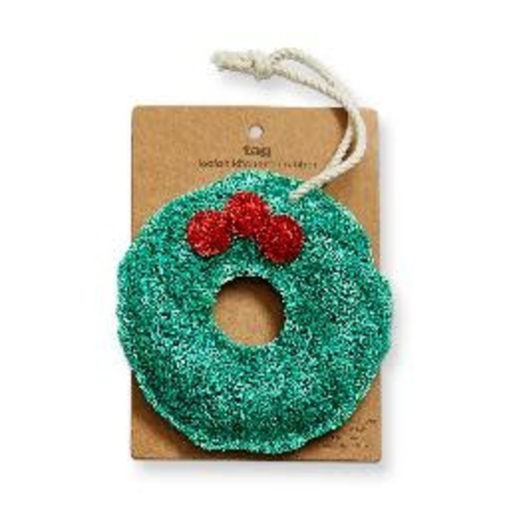 Tag CHRISTMAS WREATH LOOFAH SCRUBBER