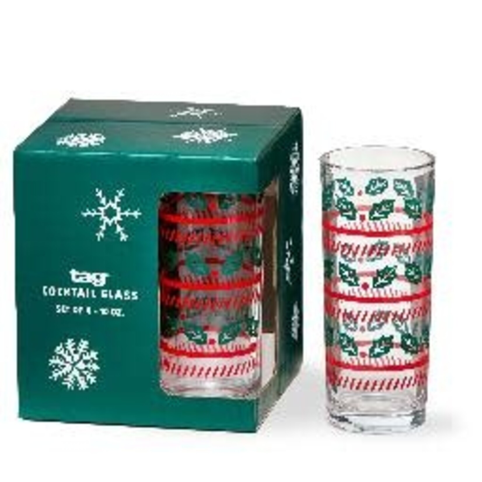 Tag TIS THE SEASON DRINKS GLASS S/4