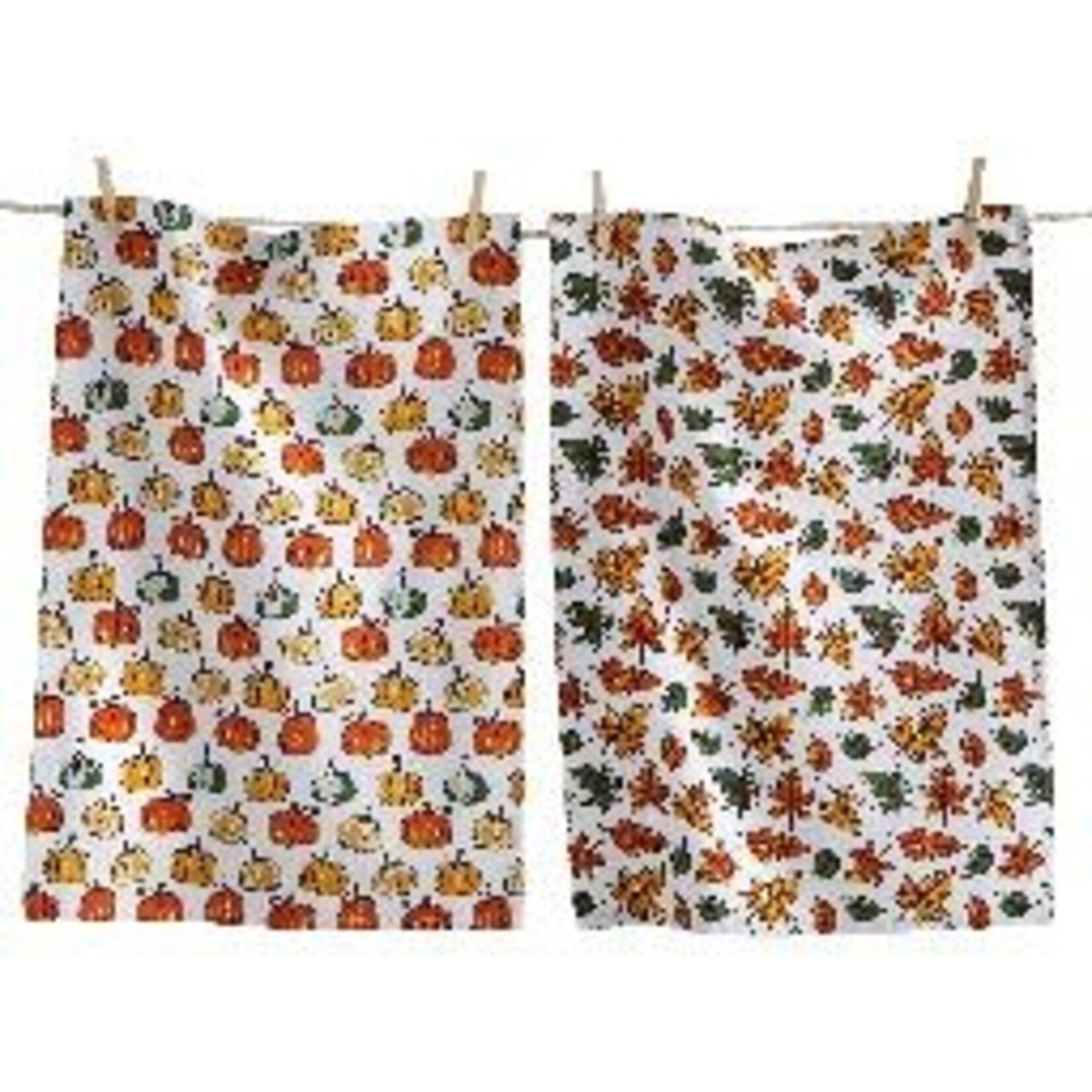 Tag PUMPKIN AND LEAVES DISHTOWEL S/2