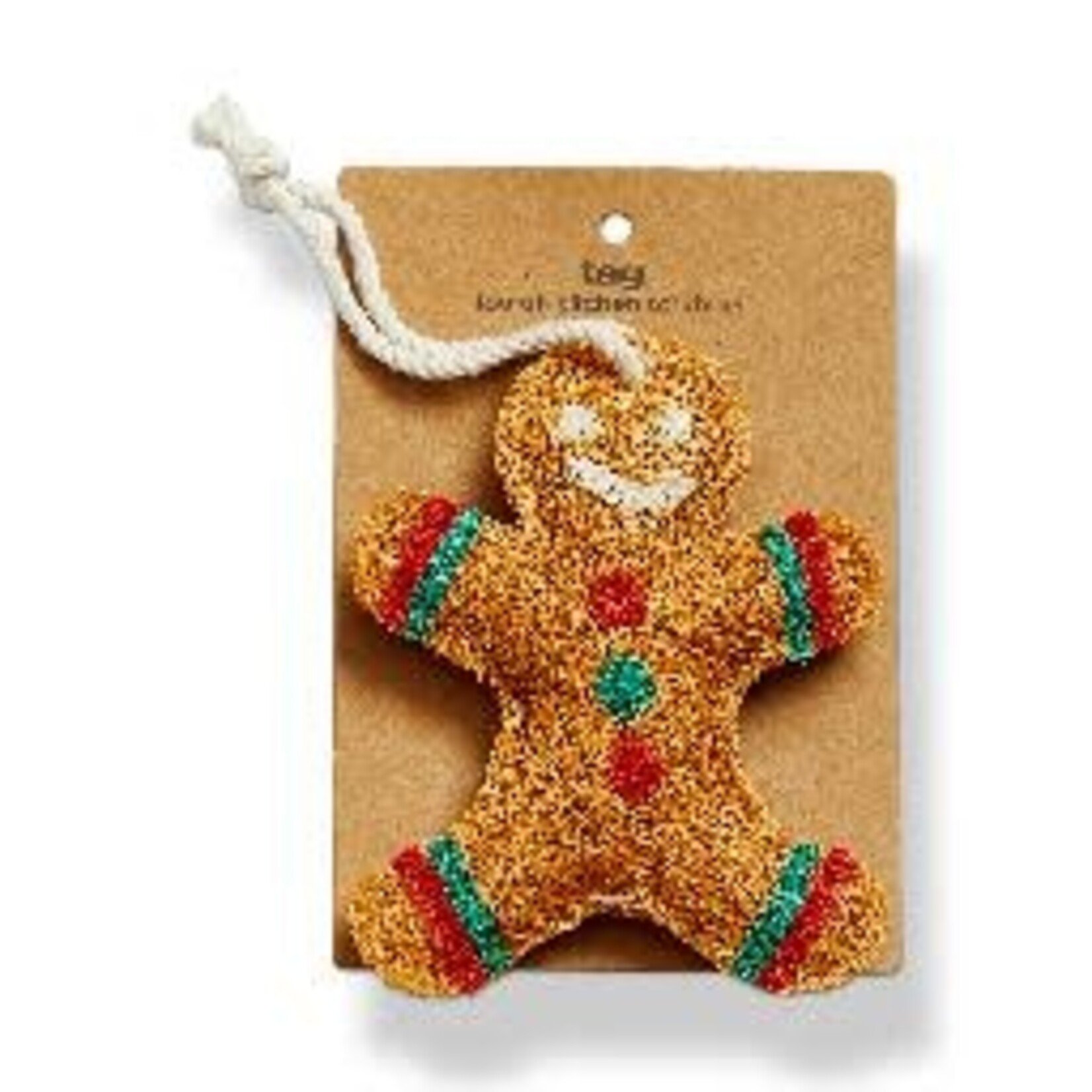 Tag GINGERBREAD MAN LOOFAH SCRUBBER