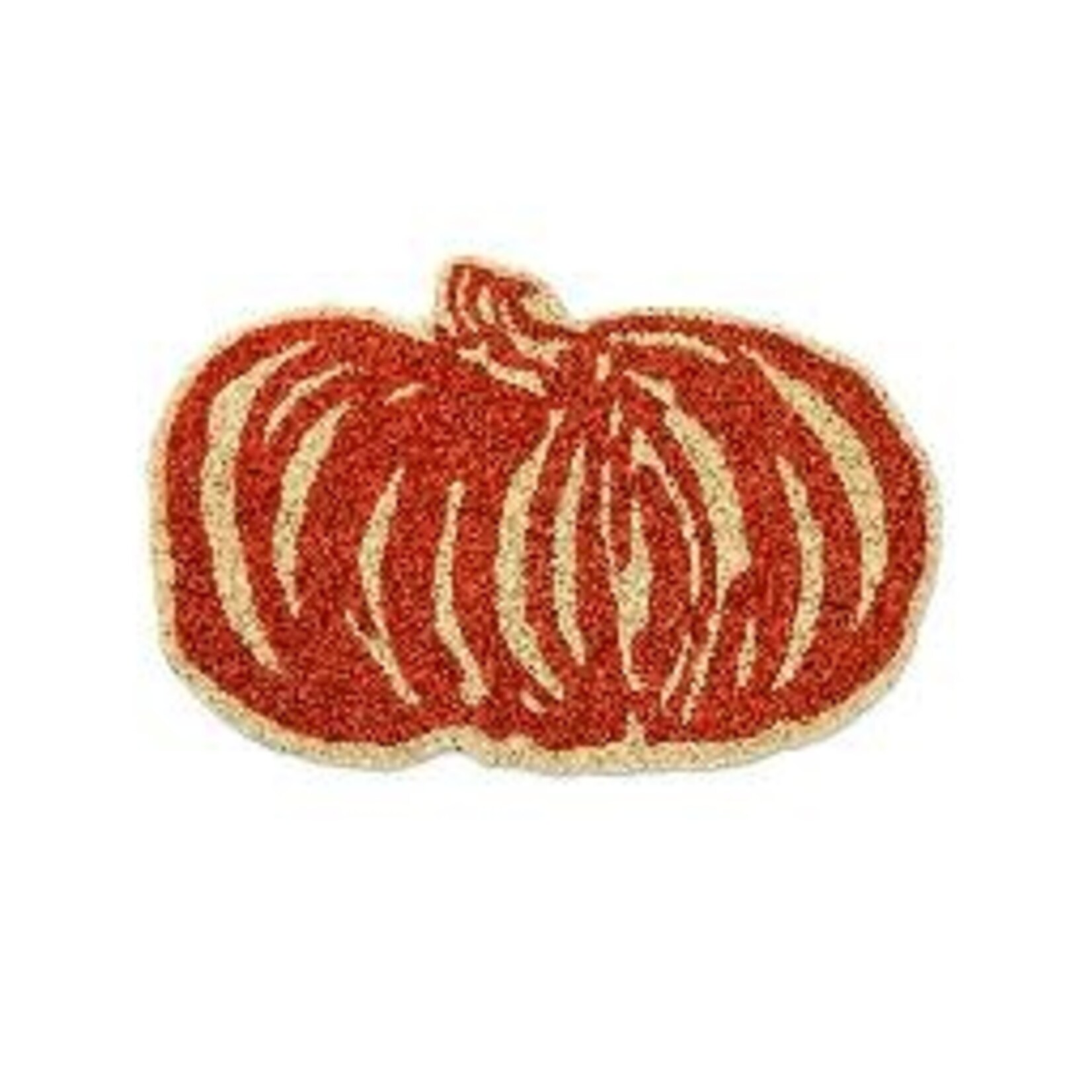 Tag Shaped PVC Coir Mat - Pumpkin | Tag