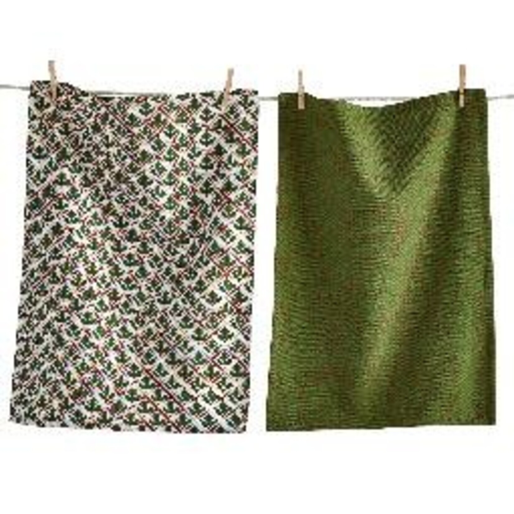 Tag Dishtowel Set/2 - Christmas Holly And Dots | Tag
