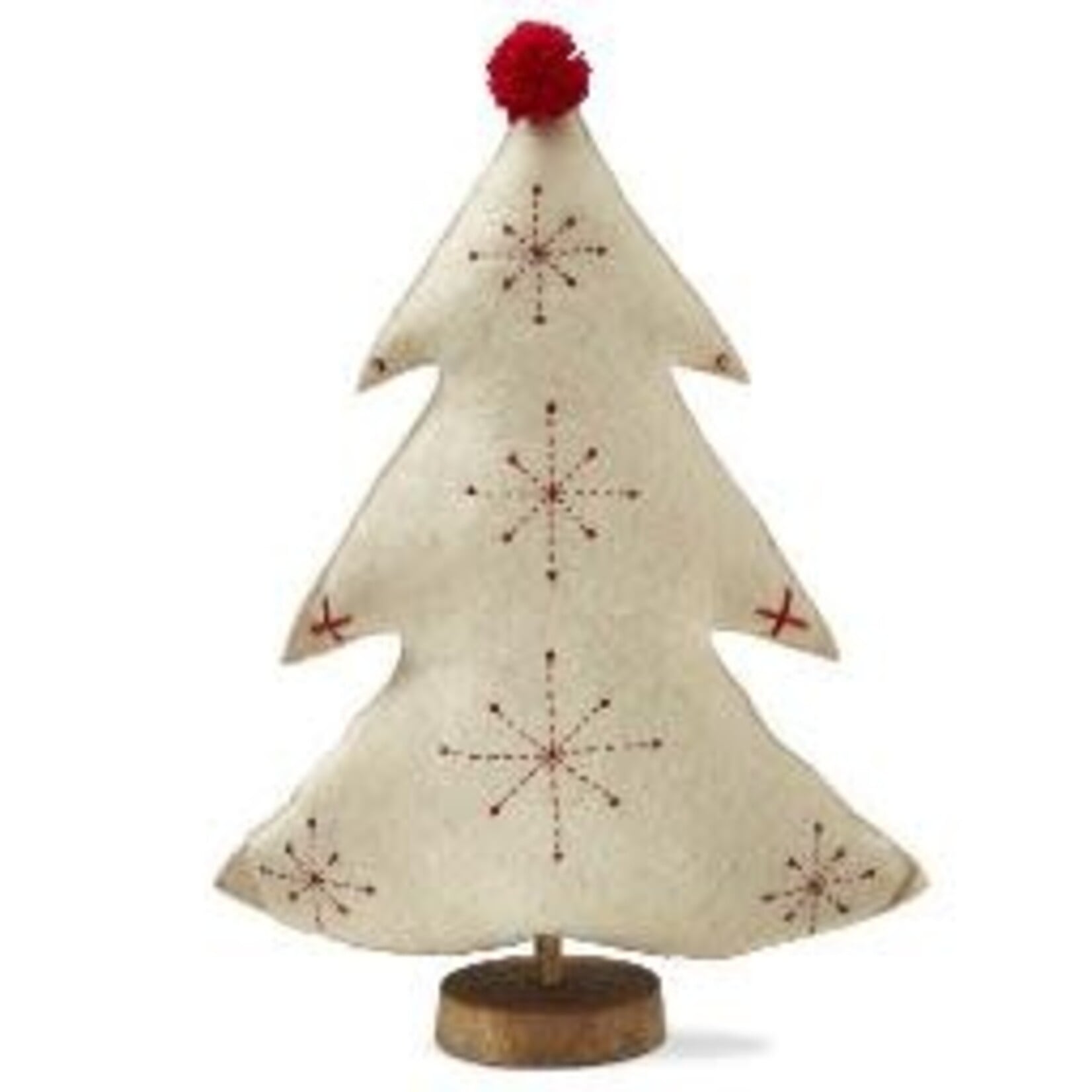 Tag EMBROIDERED WOOL TREE DECOR XTL