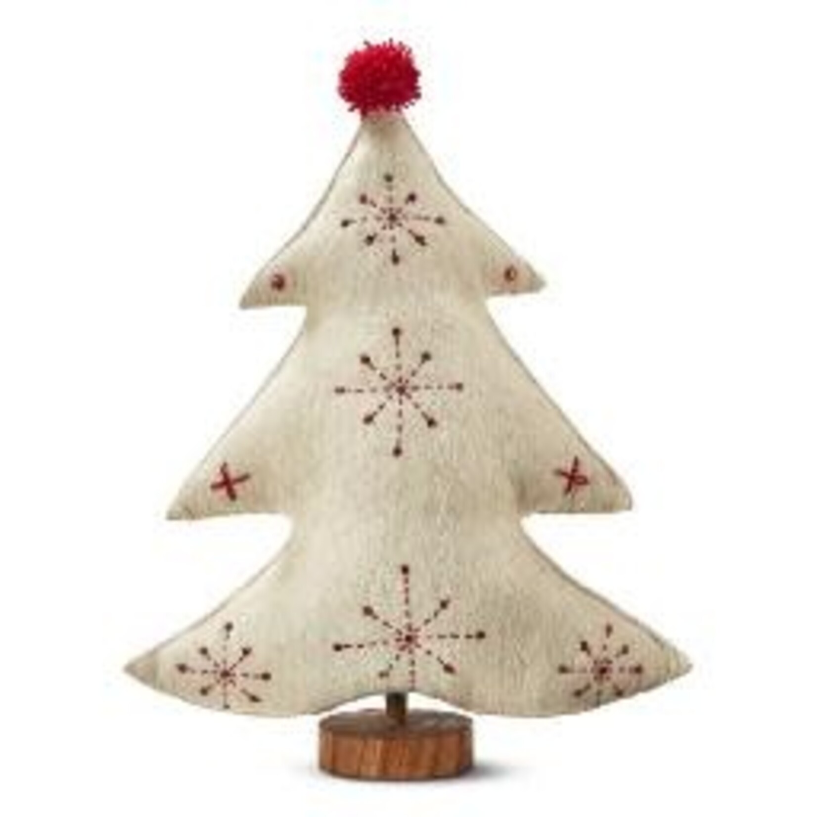 Tag EMBROIDERED WOOL TREE DECOR TL