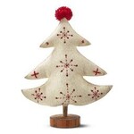 Tag EMBROIDERED WOOL TREE DECOR SM