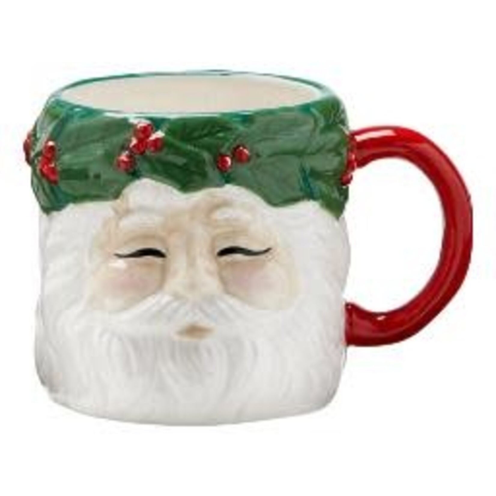 Tag Mug - Vintage Santa With Wreath | Tag