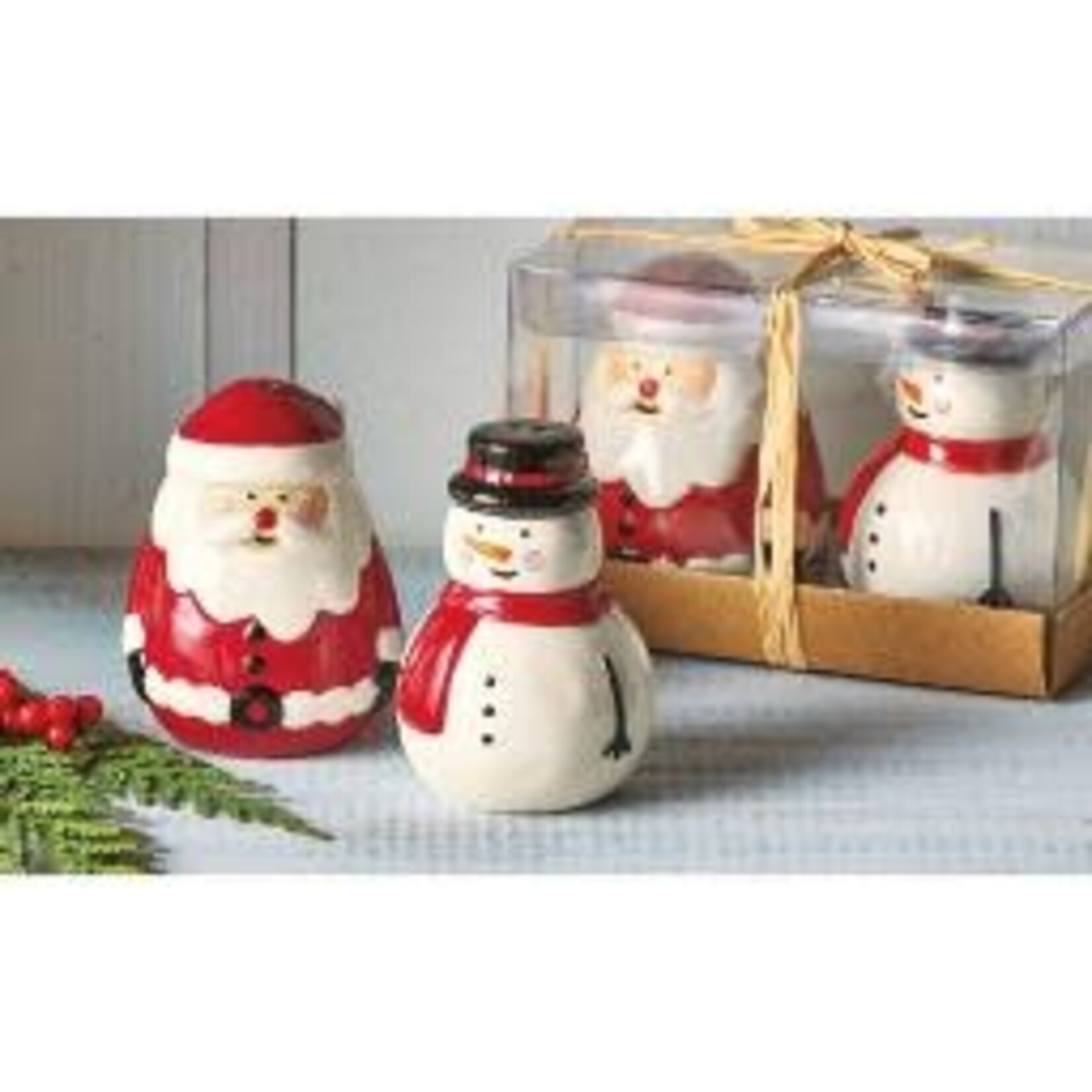 Tag JOLLY SANTA & SNOWMAN S&P S/2