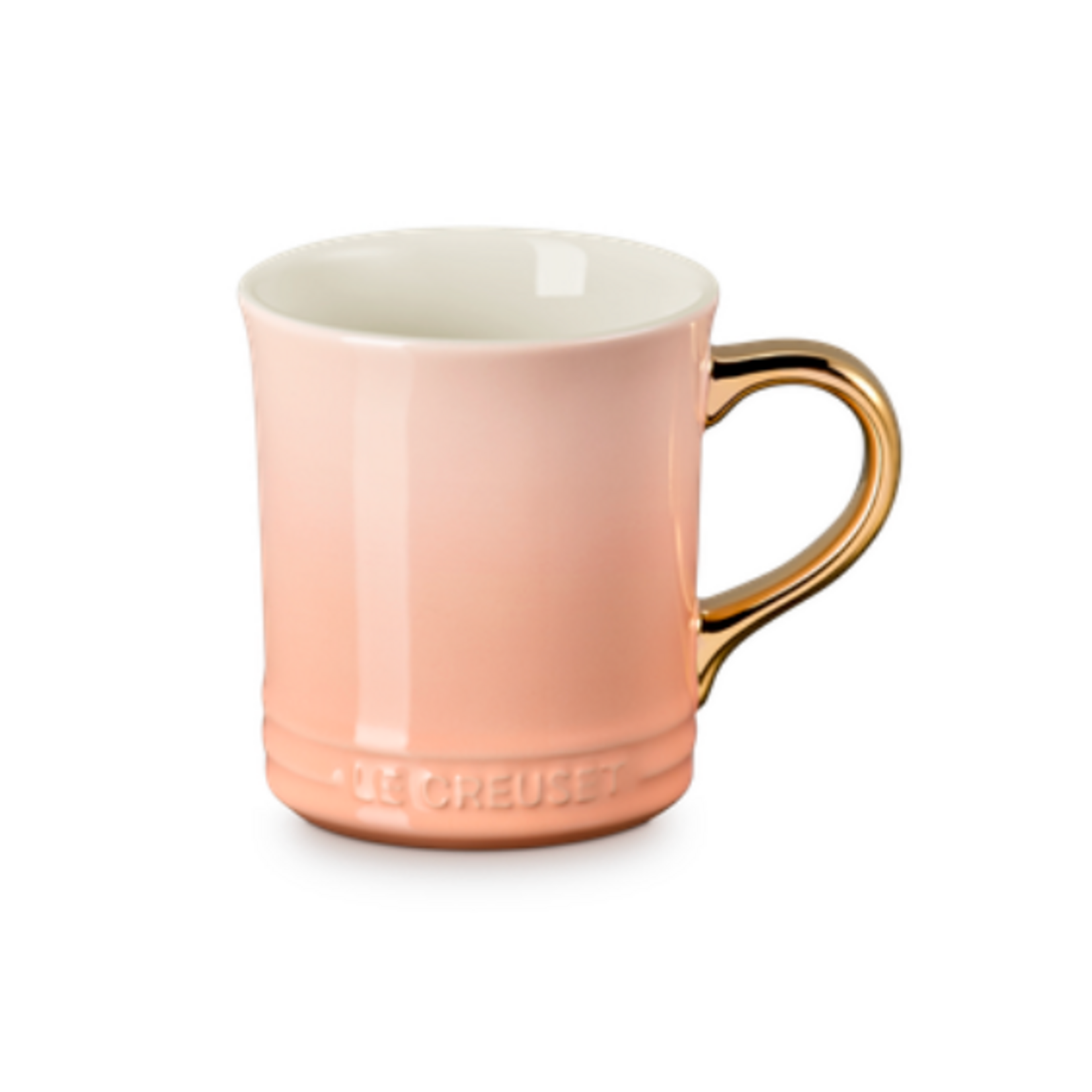 Le Creuset Vancouver Mug Gold Handle 14 Oz Peche  | Le Creuset