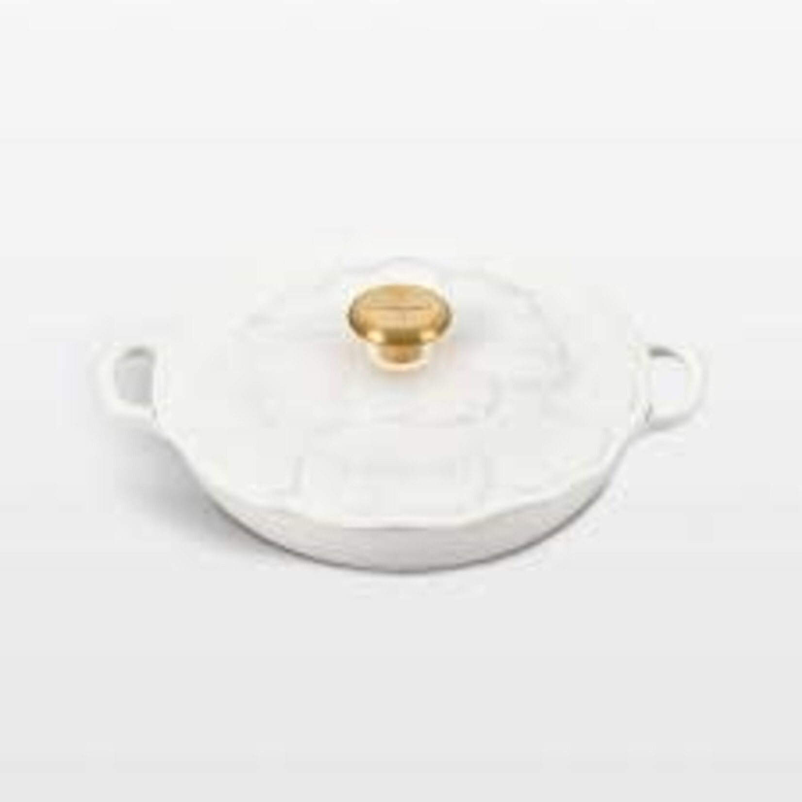 Le Creuset Signature Petal Braiser 2.25Qt White Signature Gold  | Le Creuset