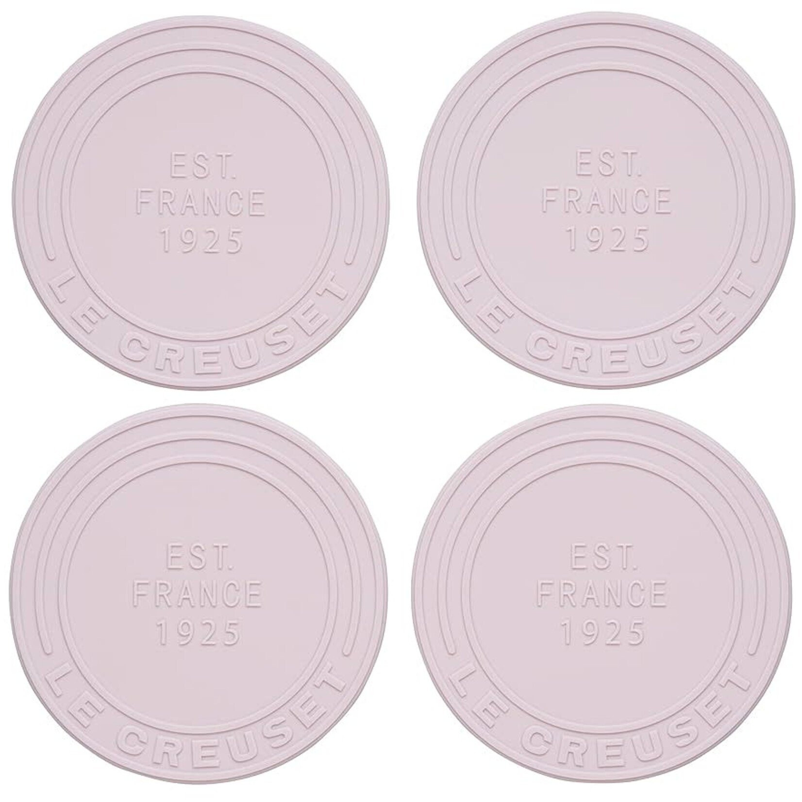 Le Creuset diameter Silicone Coasters (est. 1925) - Shallot Set of 4 - 4" | Le Creuset
