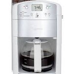 Capresso CoffeeTEAM GS 10-Cup Glass Carafe Coffee Maker/ Conical Burr Grinder Combination white / stainless steel | Capresso