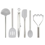 Tovolo Silicone Utensil Set (Set of 6), Oyster Gray | Tovolo