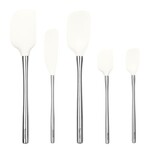 Tovolo Flex-Core® Spatula Stainless Steel Handled Set (Set of 5), White | Tovolo