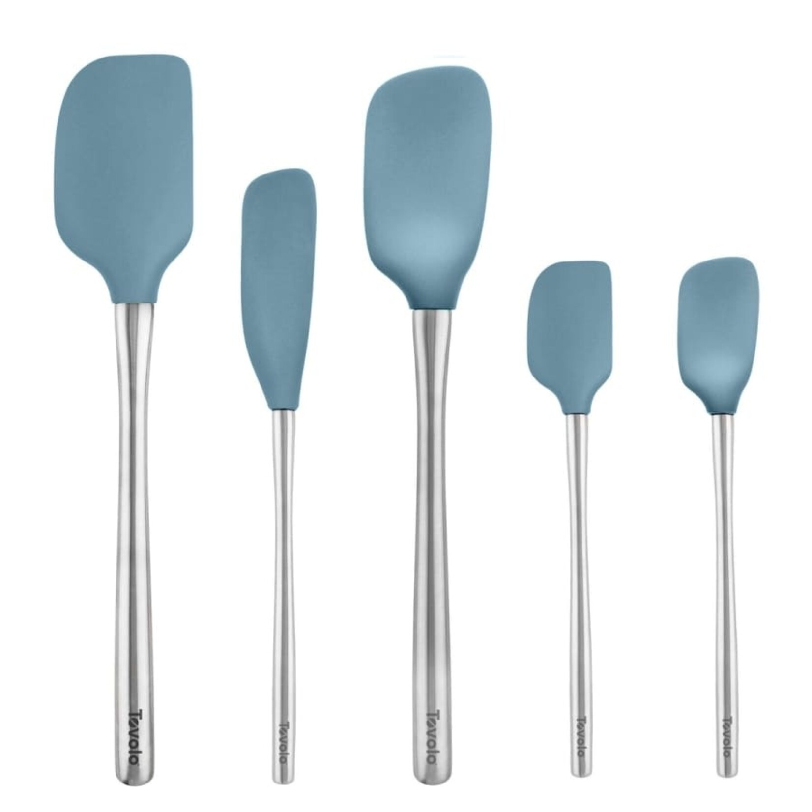 Tovolo Color Blue Slate - Flex-Core Spatula SS Handle Set S/5 | Tovolo