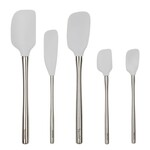 Tovolo Flex-Core® Spatula Stainless Steel Handled Set (Set of 5), Oyster Gray | Tovolo