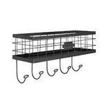 Spectrum Vintage Living¨ Wall Mount Tray & Hook Station | Spectrum