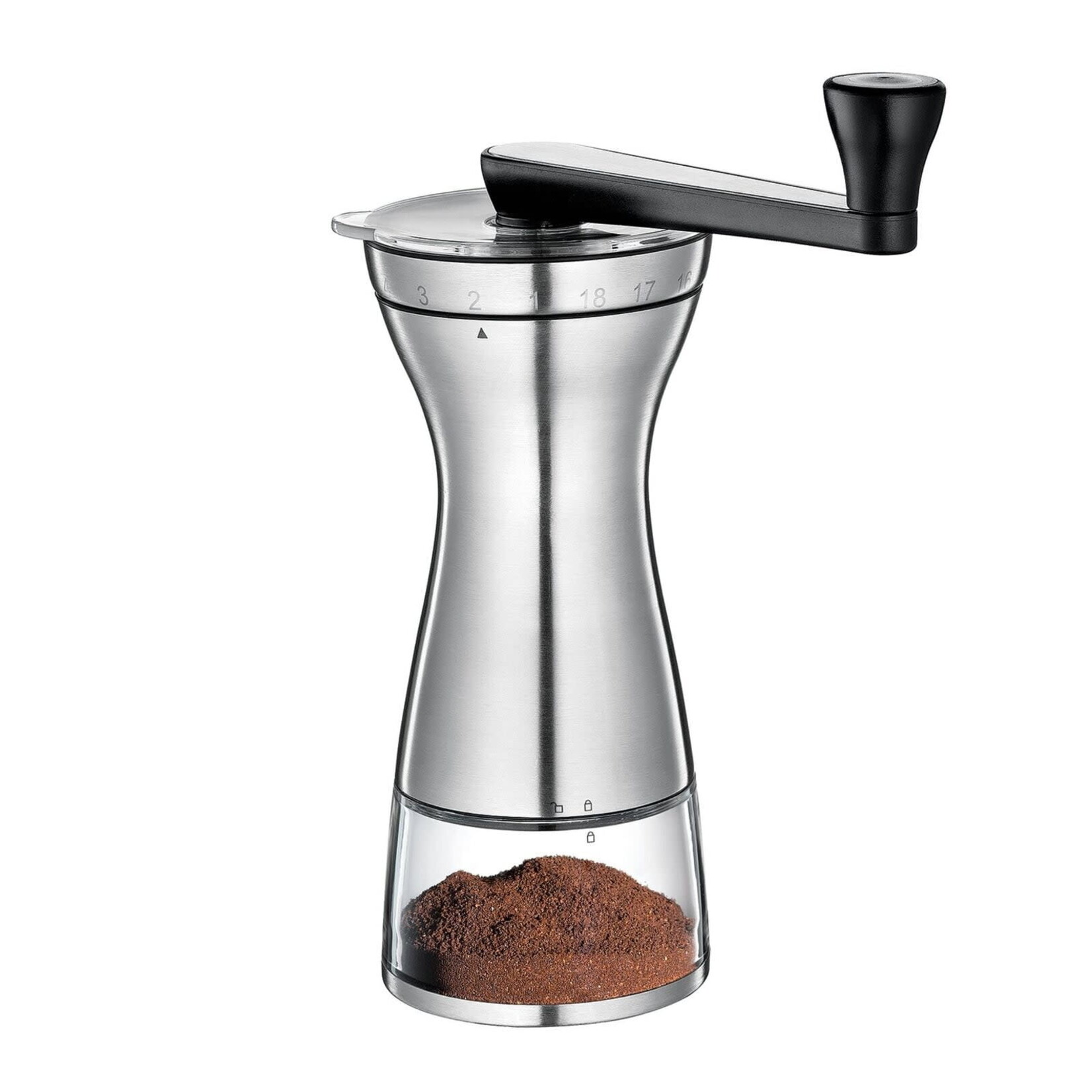 Frieling Manaos Coffee Mill, S/S, Glass, 9.5" H