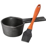 Frieling Cast Iron Basting Set w/ Saucepan & Brush, 0.4qt., 5 x 9.25 x 2.75" | Frieling