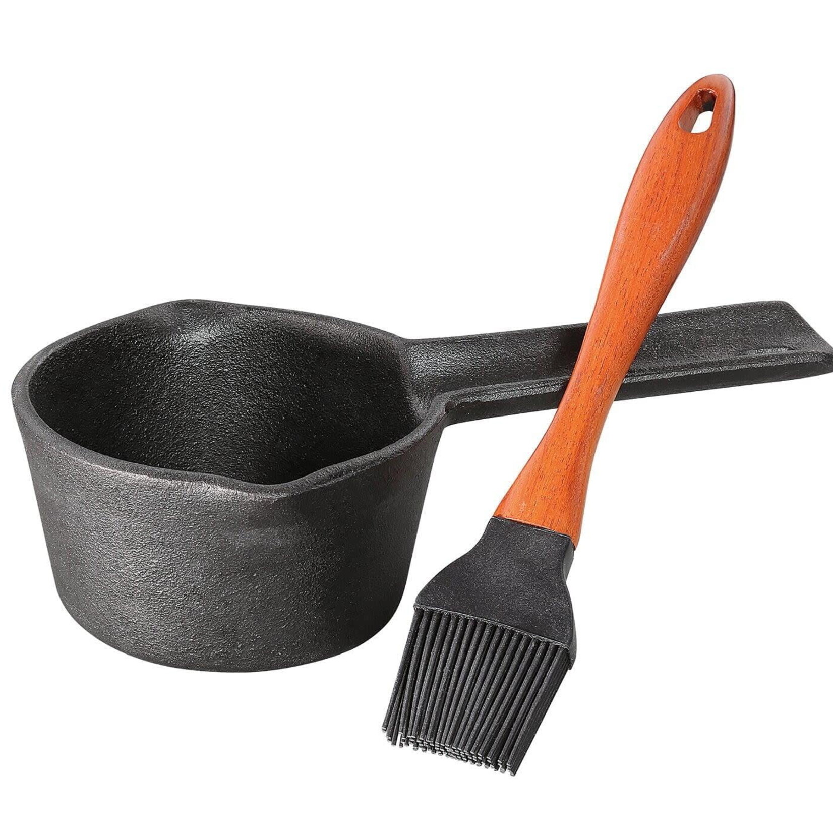 Frieling Cast Iron Basting Set w/ Saucepan & Brush, 0.4qt., 5 x 9.25 x 2.75" | Frieling