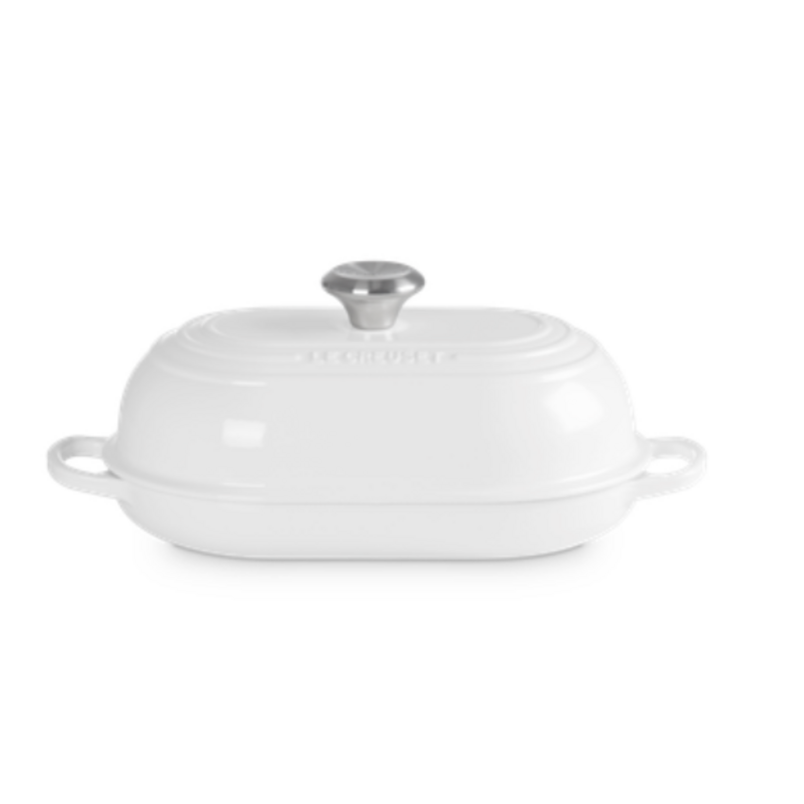 Le Creuset Signature Oval Bread Oven 11.5 In White Signature Ss Knob  | Le Creuset