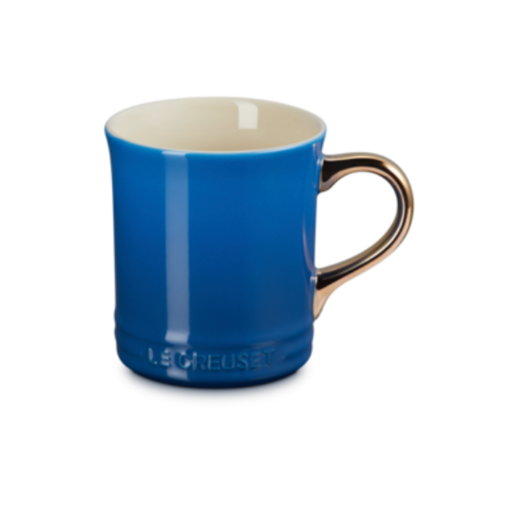 Le Creuset Vancouver Mug Gold Handle 14 Oz Coastal Blue  | Le Creuset