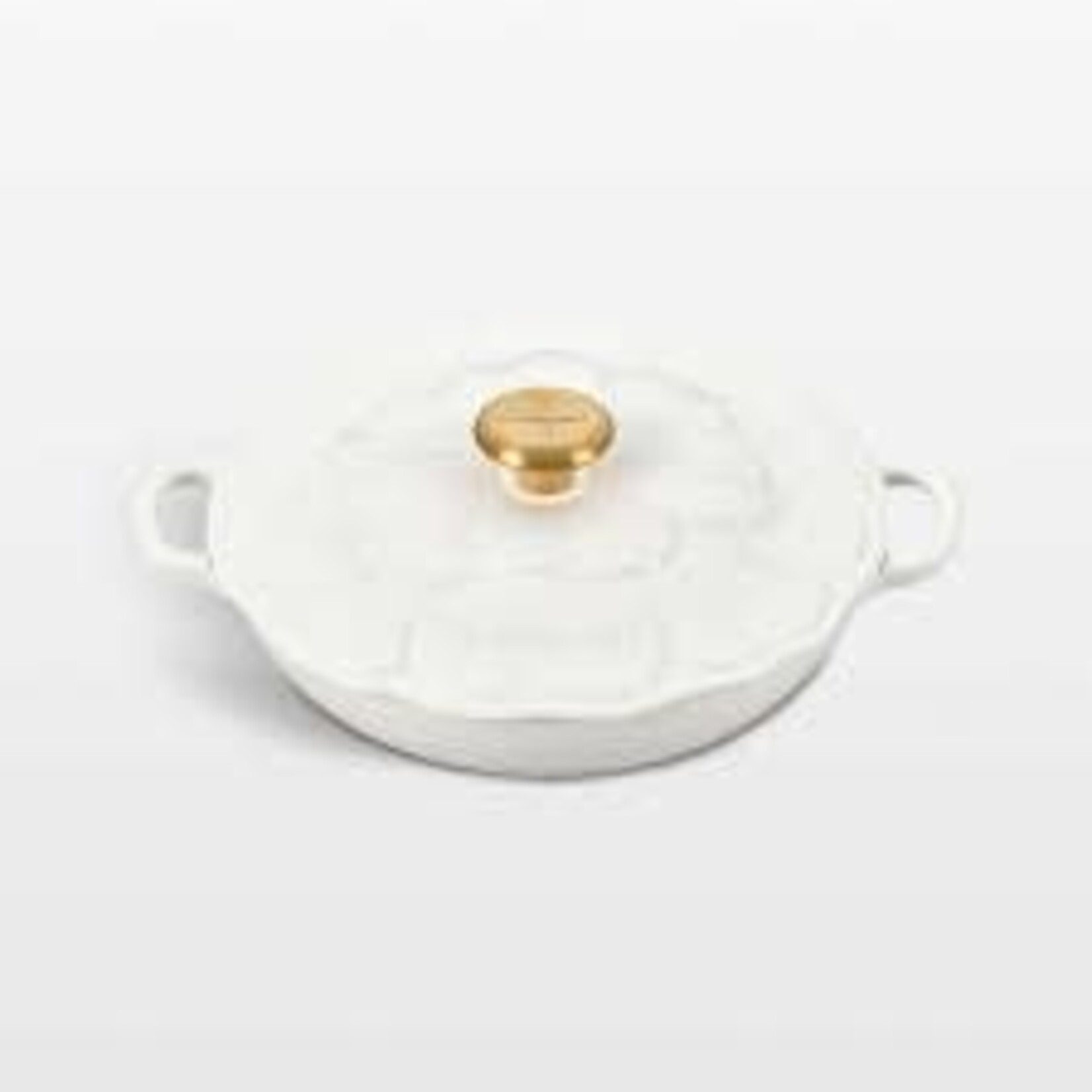 Le Creuset Signature Petal Braiser 2.25Qt White Signature Gold  | Le Creuset