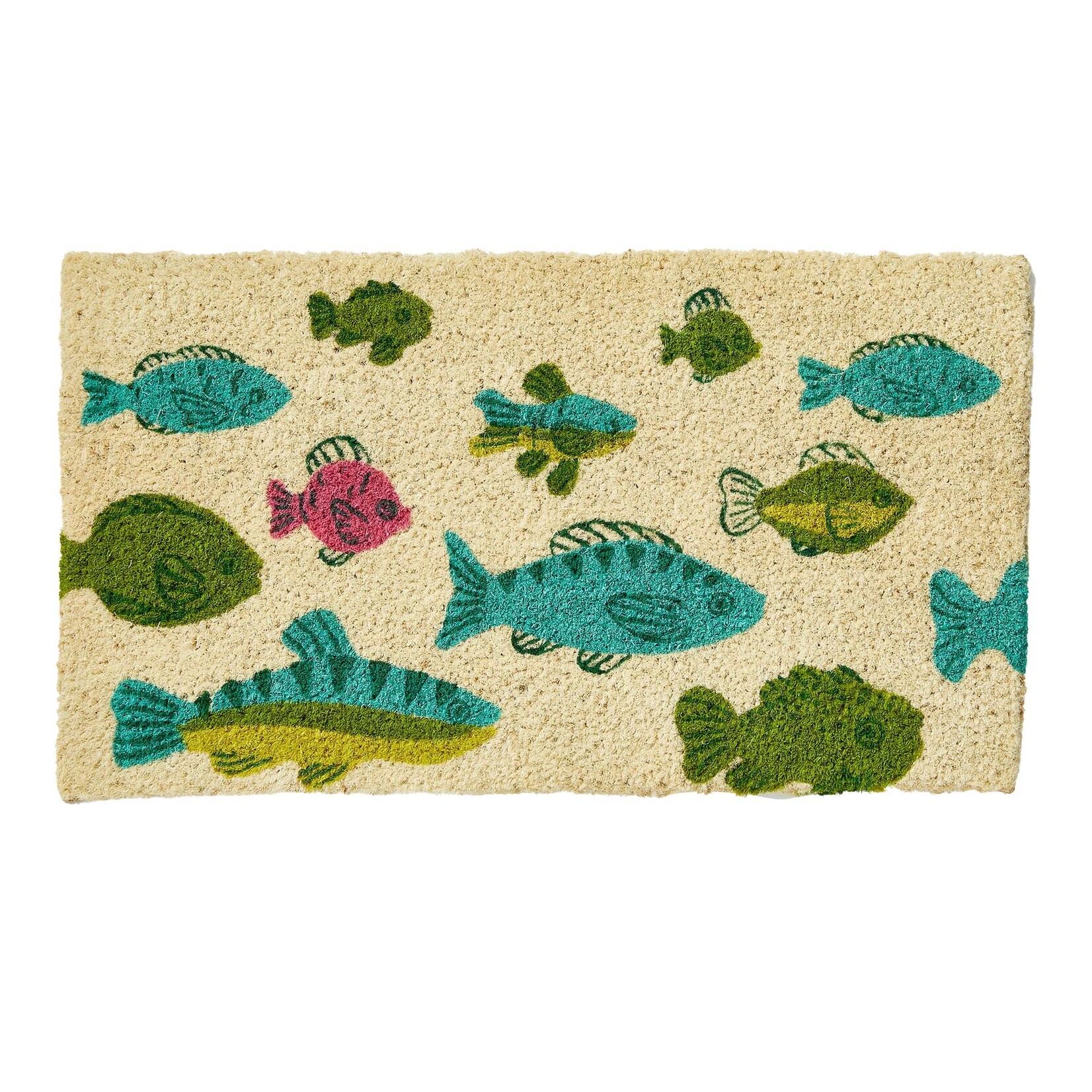 Tag Fish Swimming Non-Slip Coir Mat | Tag
