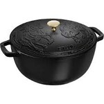 Staub 5-qt Essential French Oven w/ Horse Lid - Matte Black | Staub