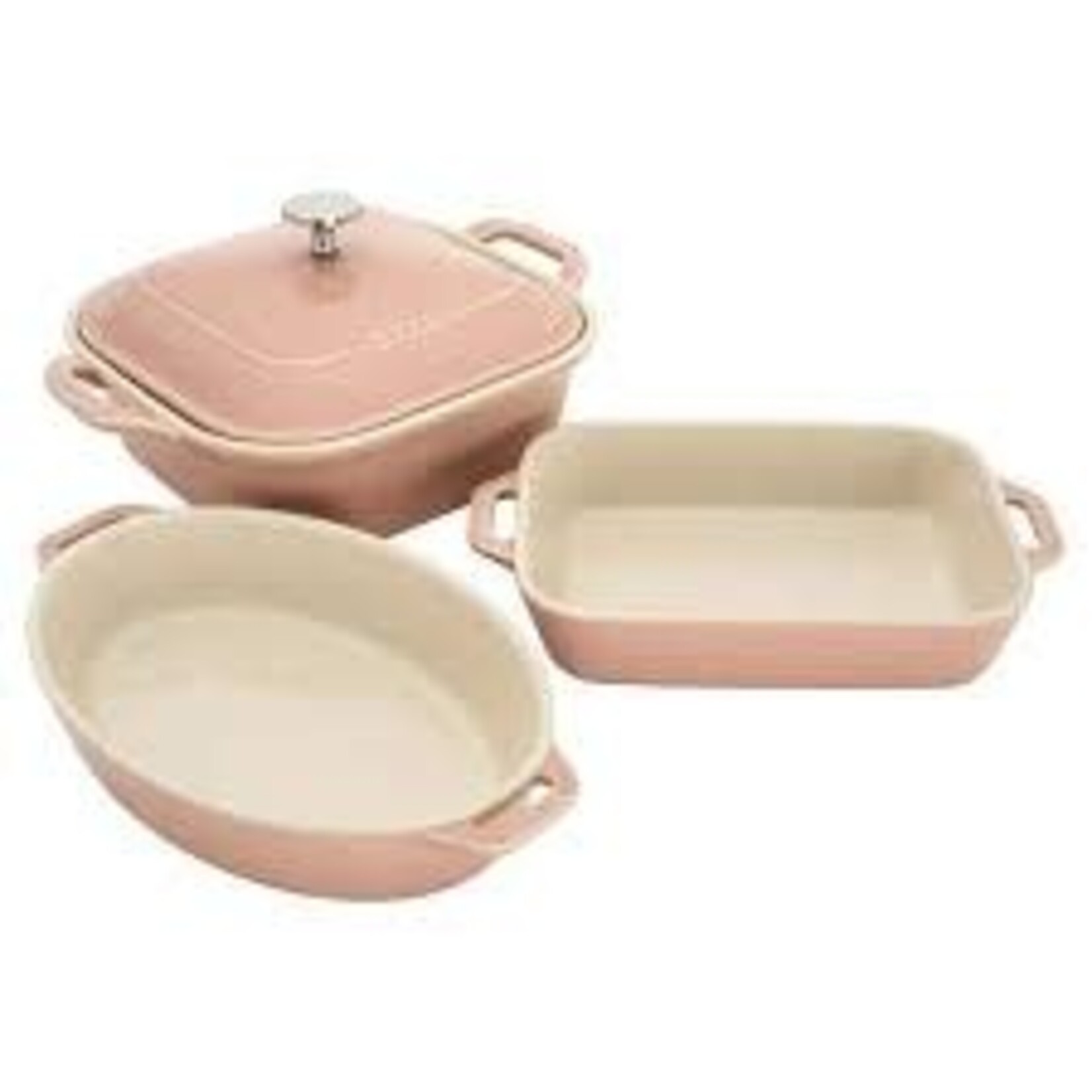 Staub 4-pc Mixed Baking Dish Set - Light Pink | Staub