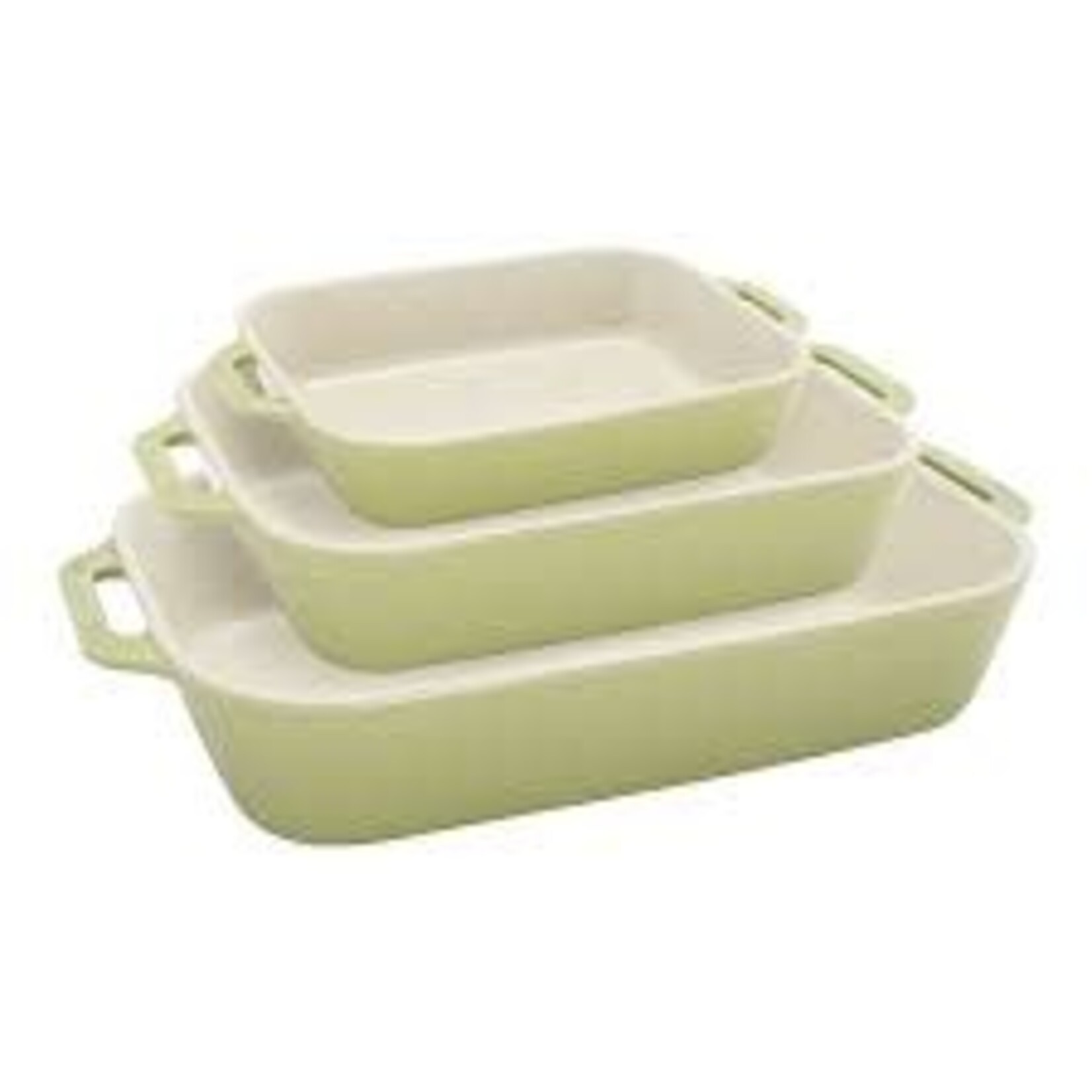 Staub 3-pc Rectangular Baking Dish Set - Light Green | Staub