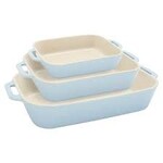 Staub 3-pc Rectangular Baking Dish Set - Light Blue | Staub