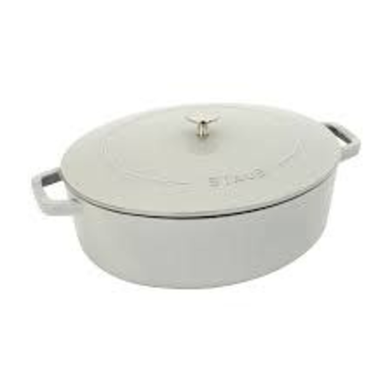 Staub 6.25-qt Wide Oval Dutch Oven- White Truffle | Staub
