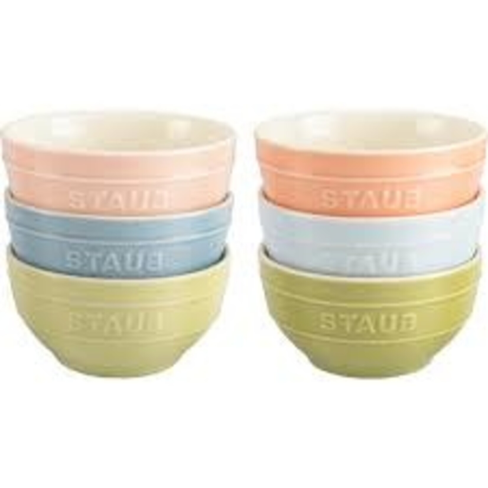 Staub 6-pc 4.75-inch Small Universal Bowl Set (13oz) - Macaron Pastel Colors | Staub