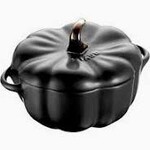 Staub 3.5-qt Pumpkin Dutch Oven - Black w/ Stainless Stem | Staub