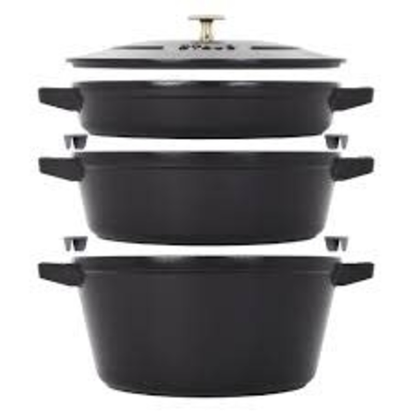 Staub Stackable 4-pc Set - Black | Staub