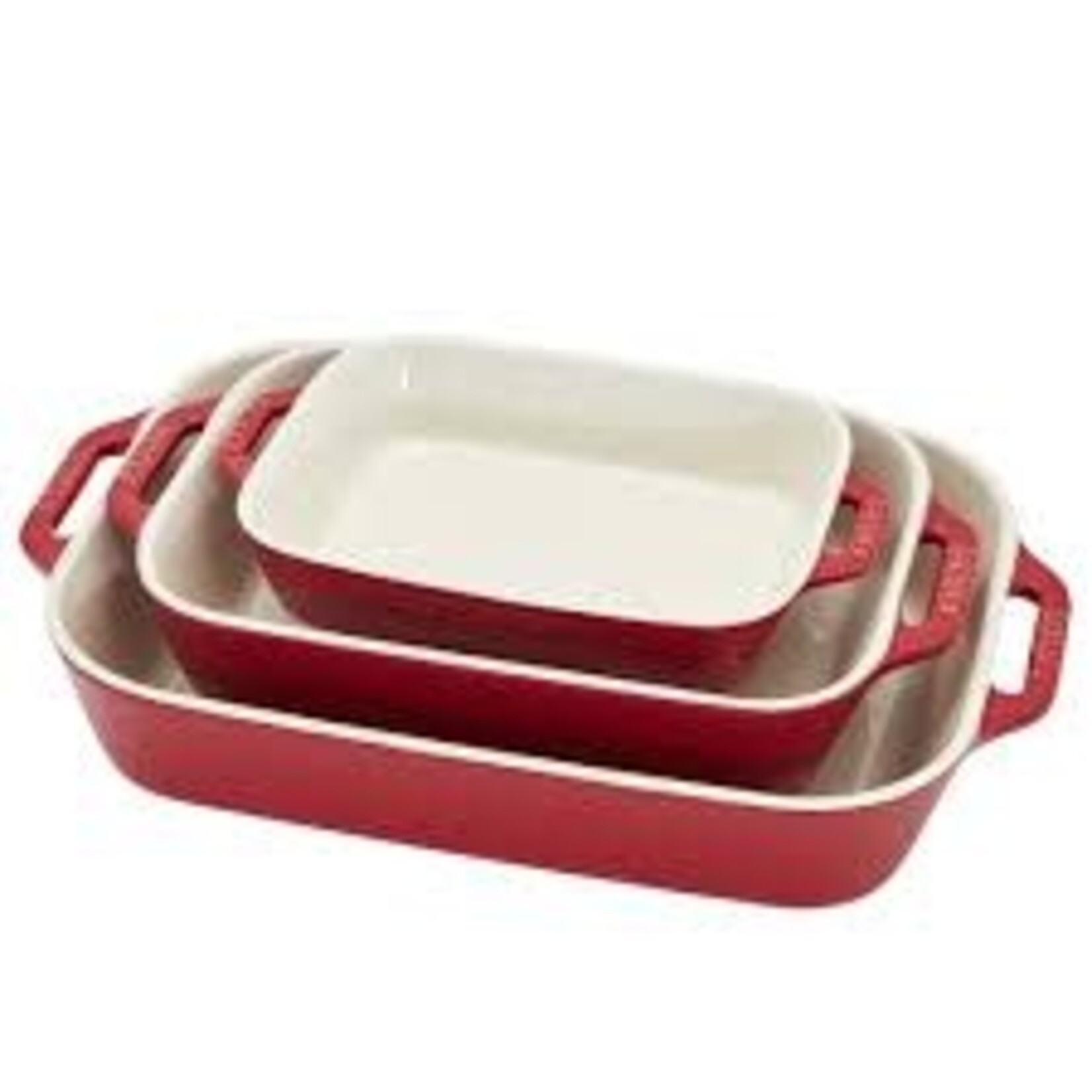 Staub 3-pc Rectangular Baking Dish Set - Cherry | Staub