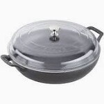 Staub 3.5-qt Braiser with Glass Lid - Black | Staub