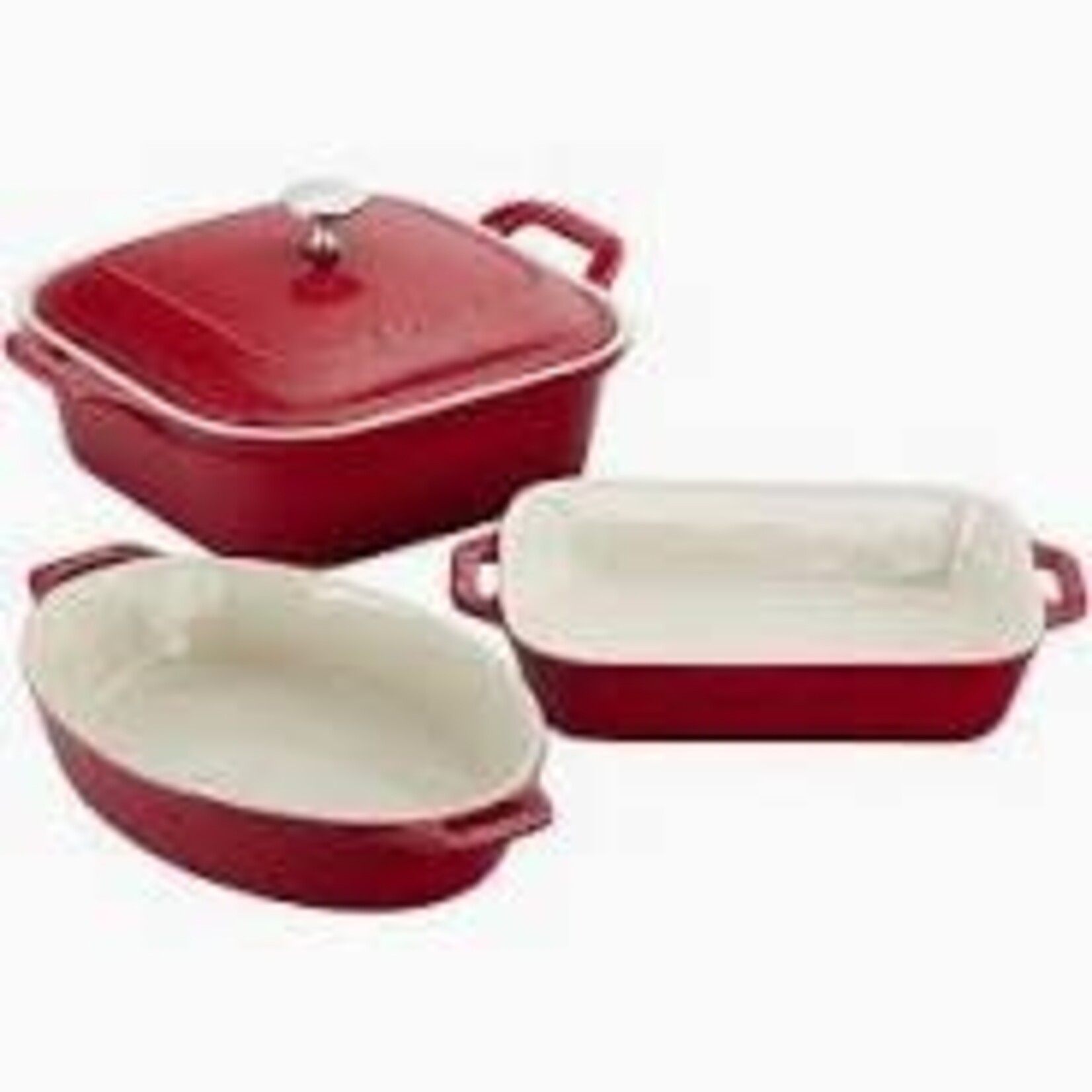 Staub 4-pc Mixed Baking Dish Set - Cherry | Staub