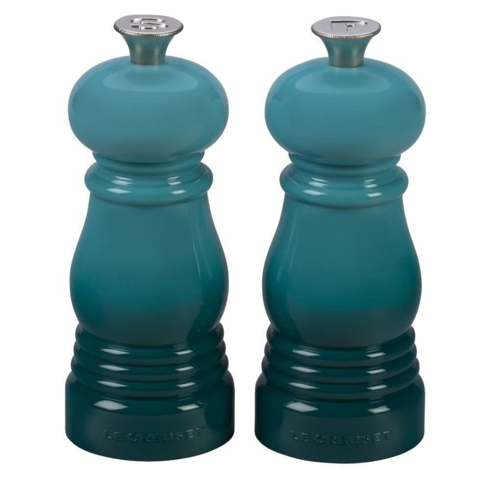 Le Creuset Petite Salt and Pepper Mill Set - Caribbean - 5" x 2" each | Le Creuset