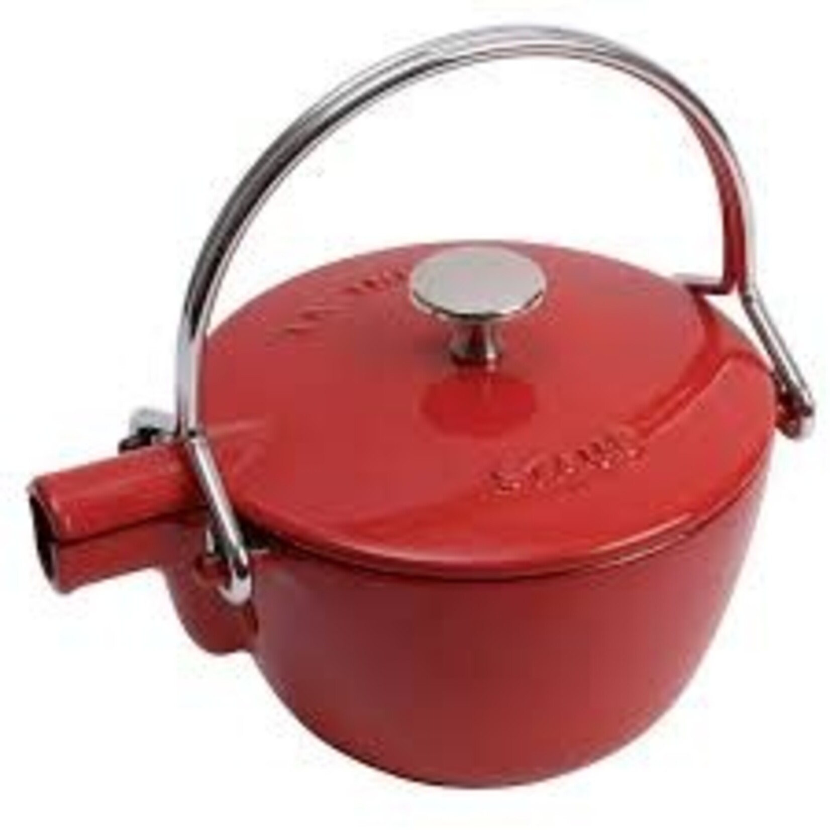 Staub 1-qt Round Tea Kettle - Cherry | Staub