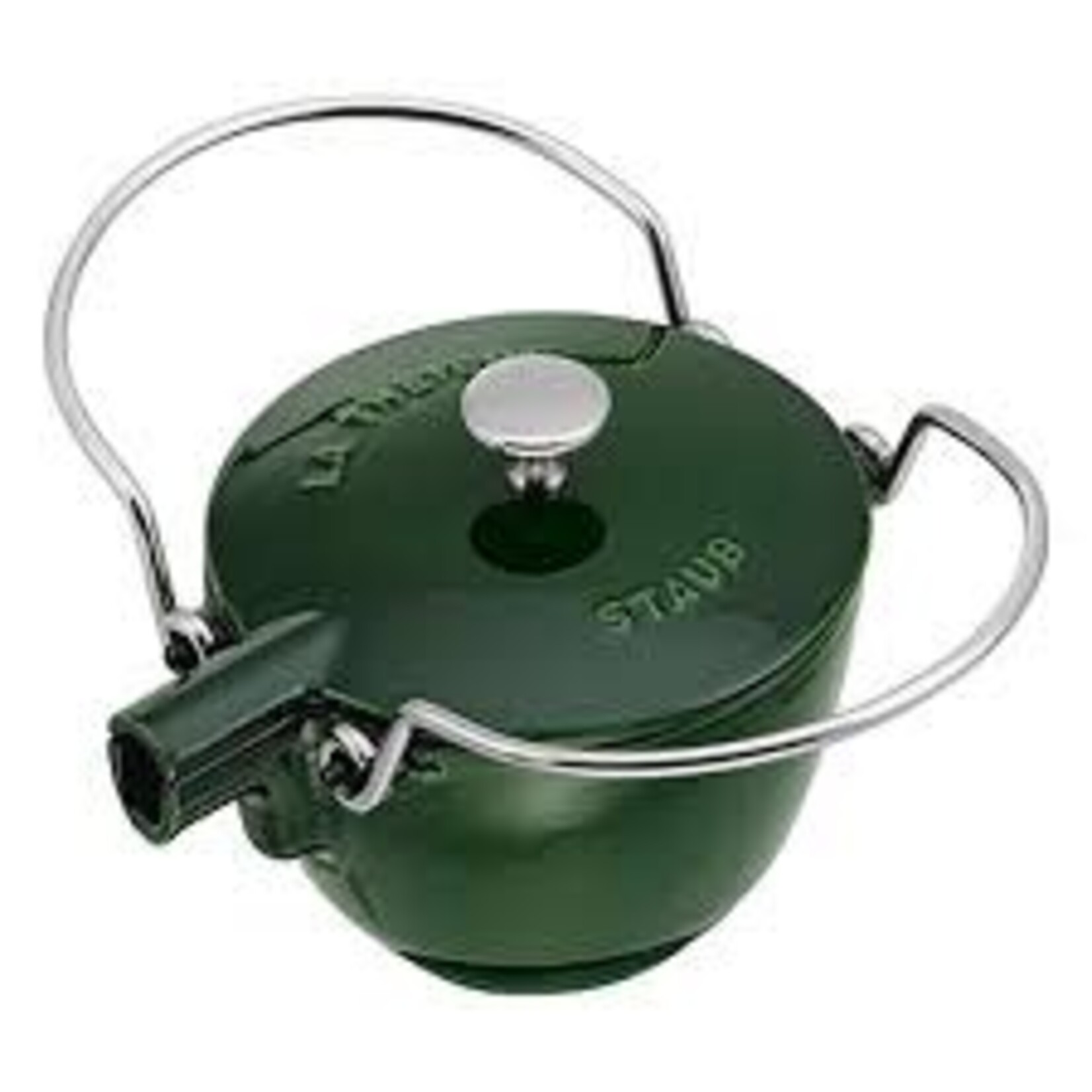 Staub 1-qt Round Tea Kettle - Basil | Staub