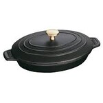 Staub 9-inch X 6.6-inch Oval Covered Baking Dish - Black | Staub